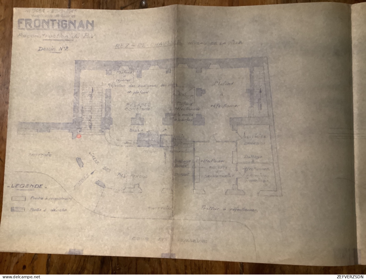 34 FRONTIGNAN GARE CHEMIN DE FER PLAN HERAULT - Autres Plans