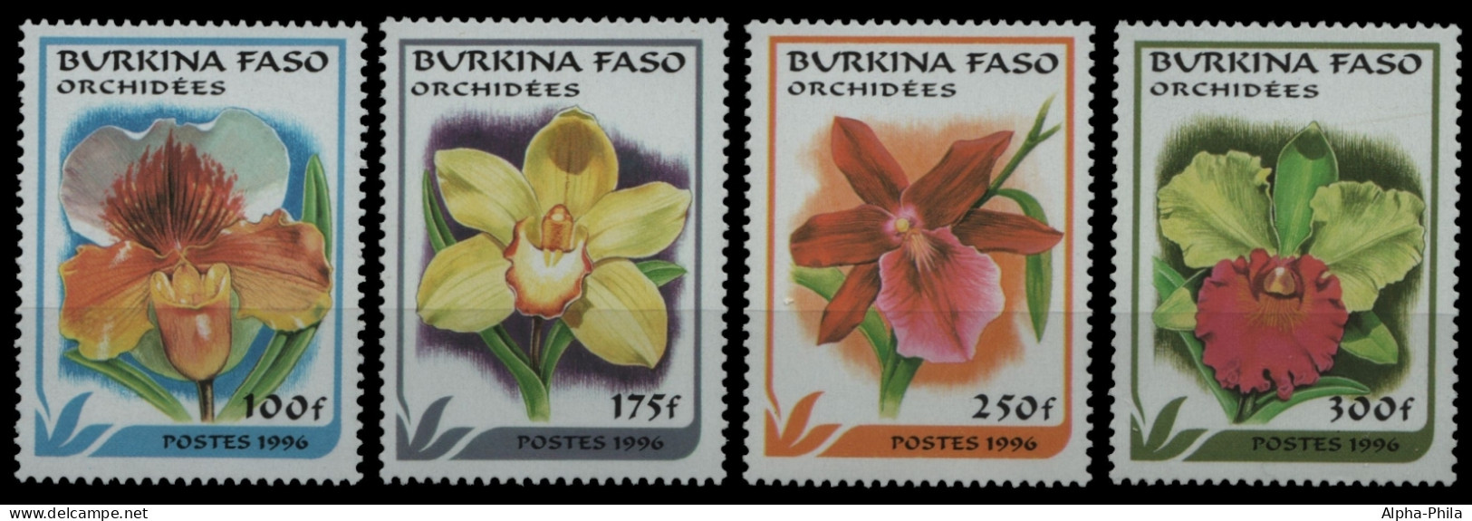 Burkina Faso 1996 - Mi-Nr. 1423-1426 ** - MNH - Orchideen / Orchids - Burkina Faso (1984-...)