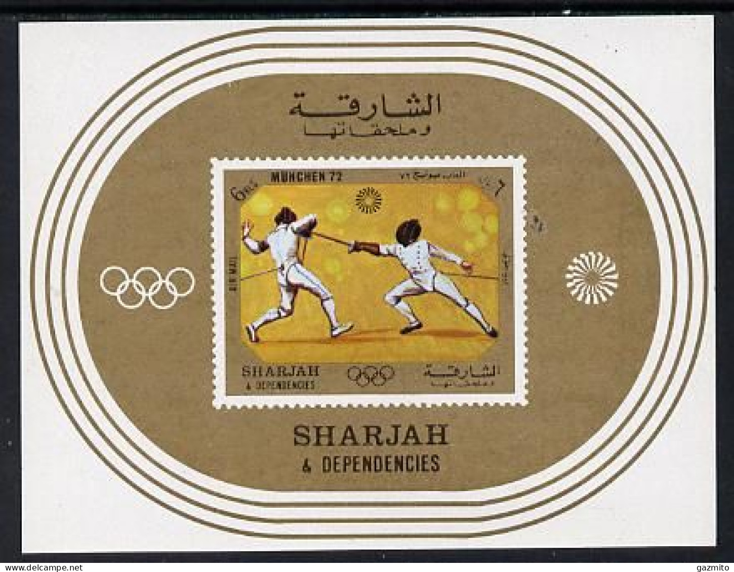 Sharjah 1972, Olympic Games In Munich, Fencing, 10 Val In BF - Esgrima