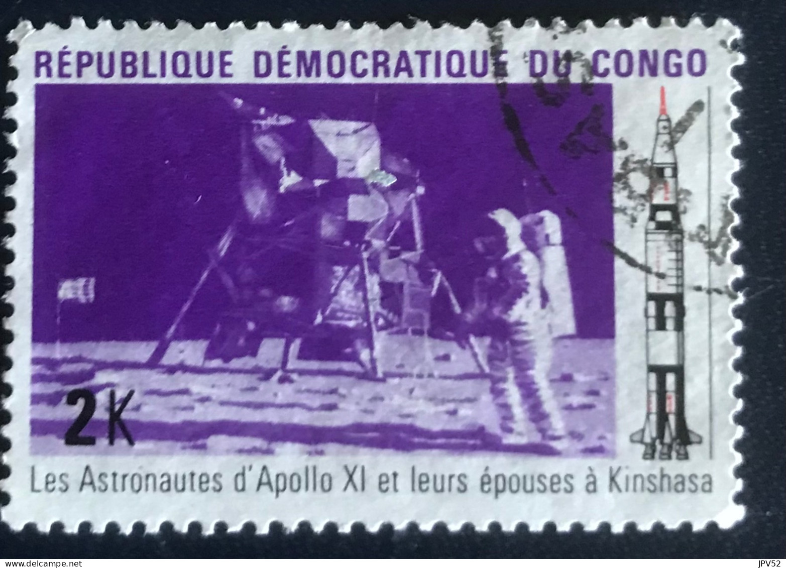 République Démocratique Du Congo - C3/37 - 1970 - (°)used - Michel 396 - De Astronauten Van Apollo 11 - Usados