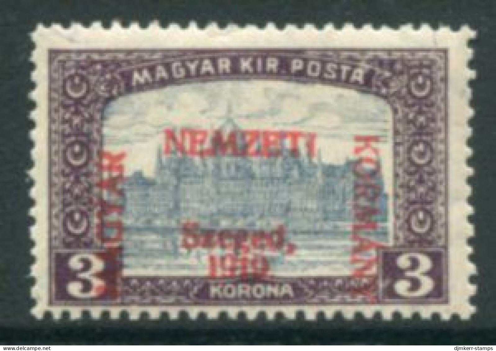 HUNGARY (SZEGED) 1919 Parliament 3 Kr.  MNH / **.  Michel 18 - Szeged