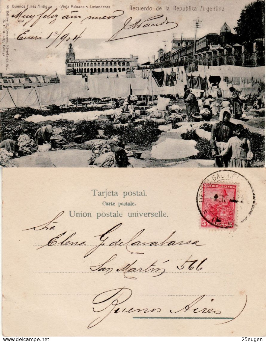 ARGENTINA 1904 POSTCARD SENT TO BUENOS AIRES - Lettres & Documents