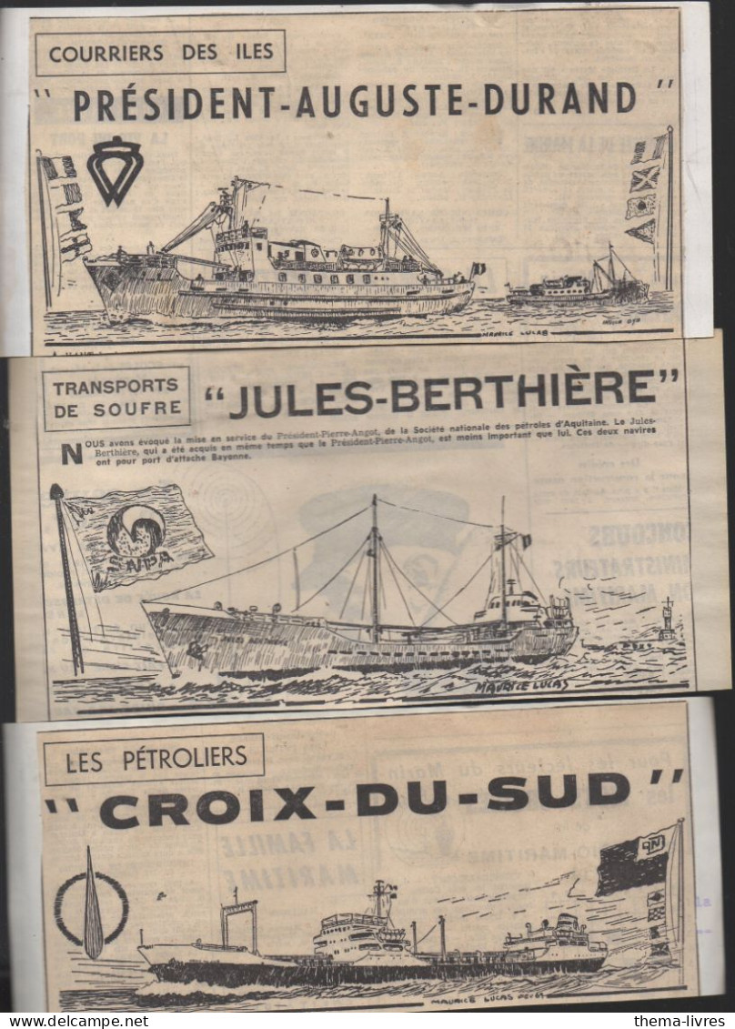 Lot De10 Coupures De Presse Montrant Des Bateaux Dessinés   (PPP46049) - Sonstige & Ohne Zuordnung