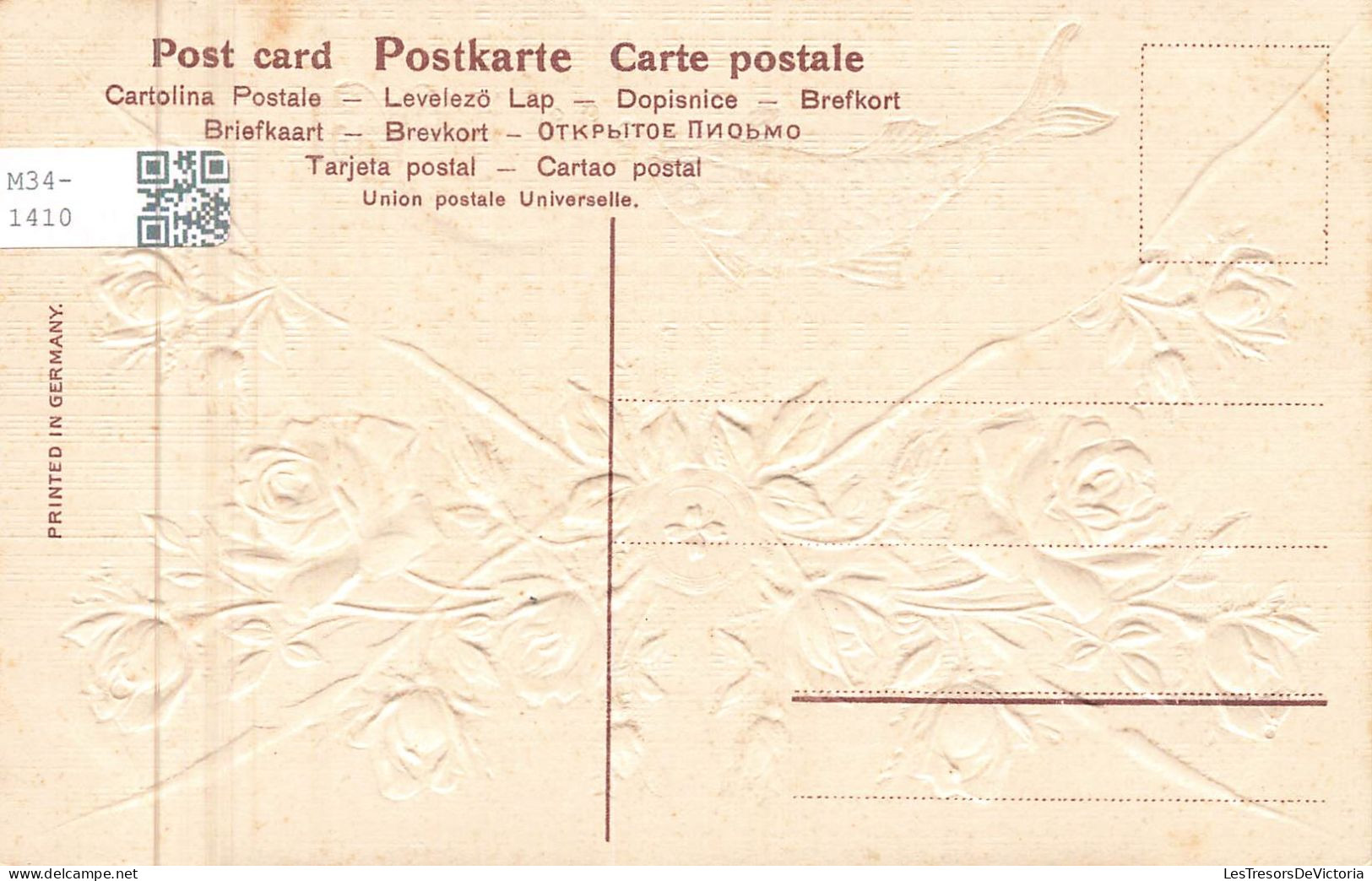 FÊTES - VŒUX -  1er Avril - Poisson - Roses - Carte Postale Ancienne - 1 De April (pescado De Abril)