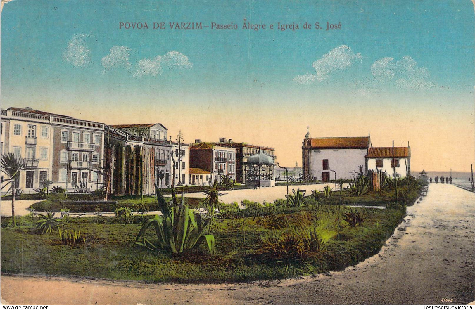 Portugal - Povoa De Varzim - Passeio Alegre E Igreja De S. José - Colorisé - Carte Postale Ancienne - Porto