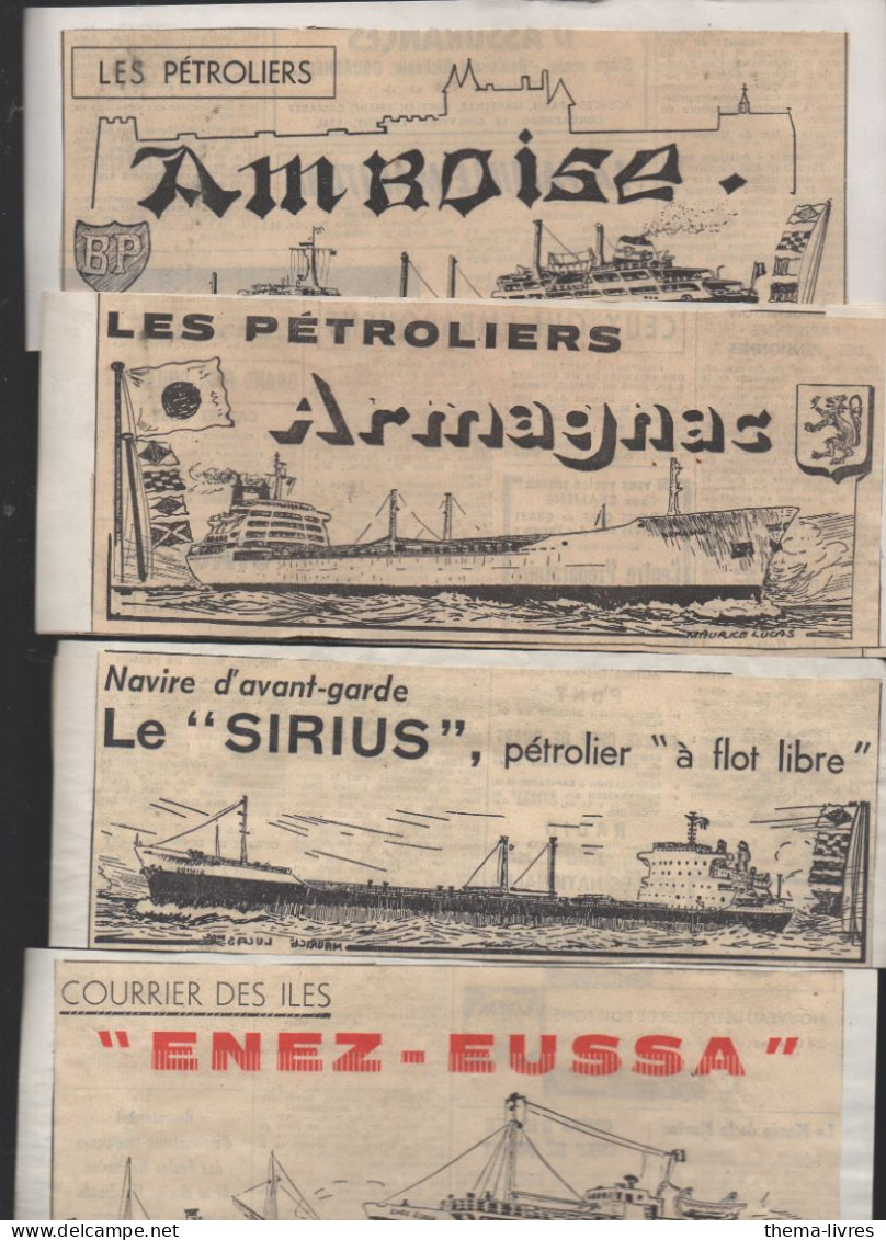 Lot De 10 Coupures De Presse Montrant Des Bateaux Dessinés   (PPP46051) - Autres & Non Classés