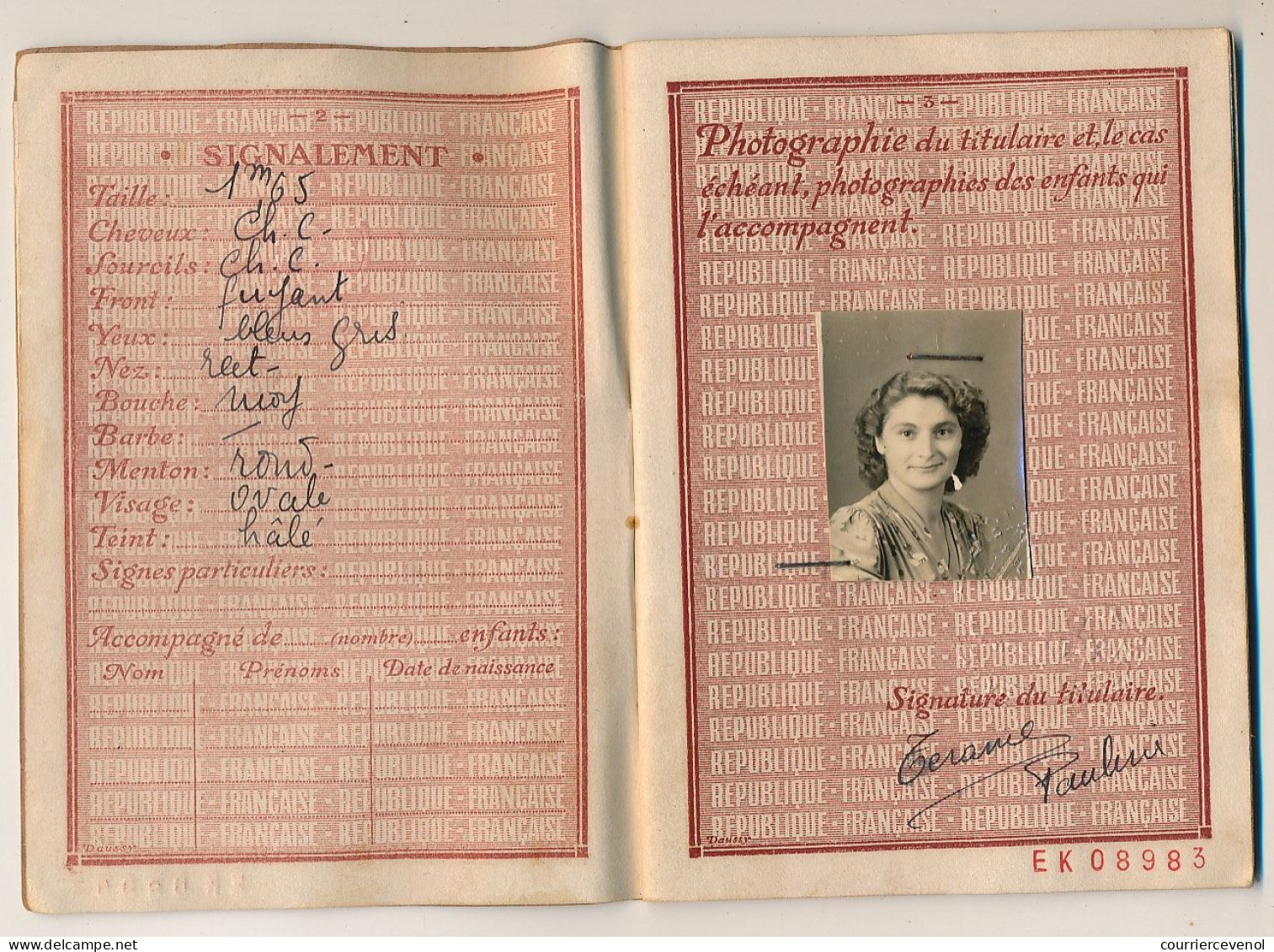 FRANCE - Passeport à L'étranger 580F Marseille B Du R - 1949 - Unclassified