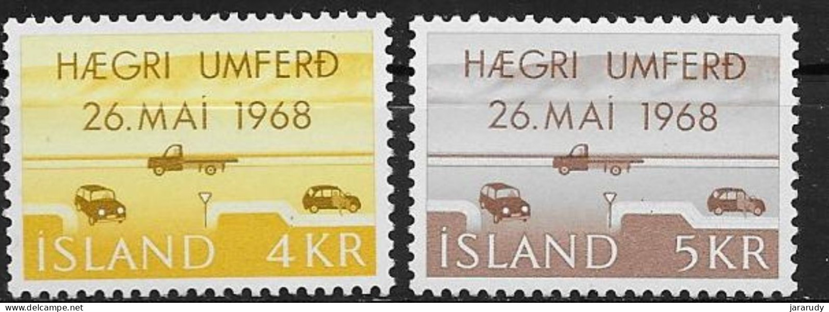 ISLANDIA COCHES 1968 Yv 374/5 MNH - Neufs