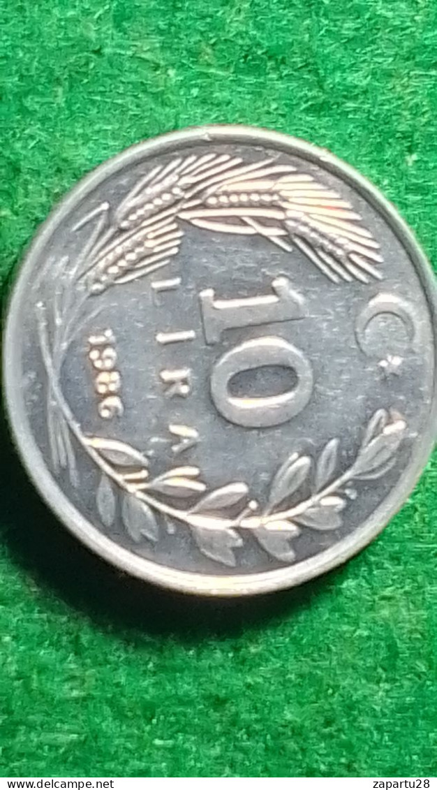 TÜRKİYE 1986--(NİKEL)        10   LİRA - Turquie