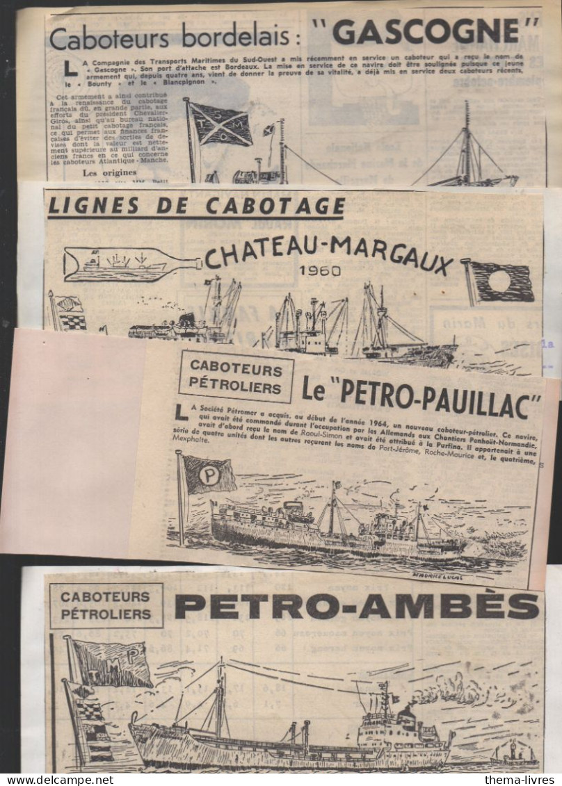 Lot De 10 Coupures De Presse Montrant Des Bateaux Dessinés   (PPP46052) - Other & Unclassified