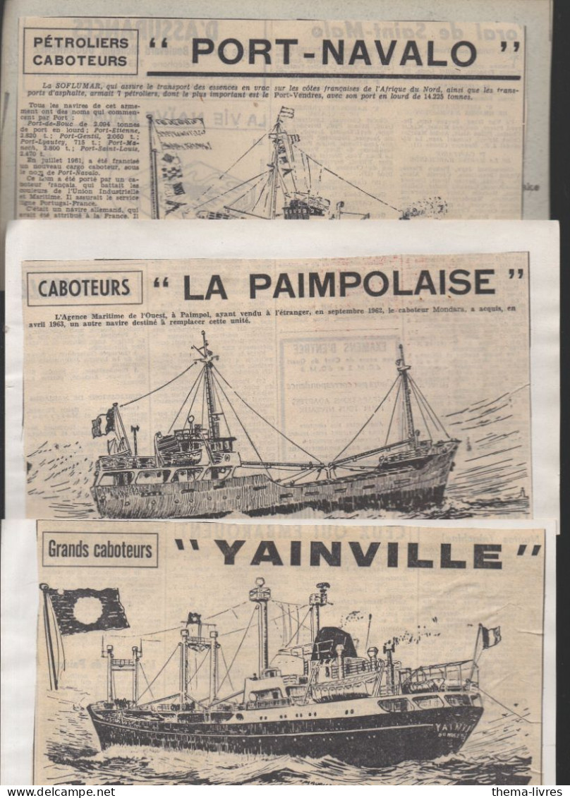 Lot De 10 Coupures De Presse Montrant Des Bateaux Dessinés   (PPP46053) - Sonstige & Ohne Zuordnung