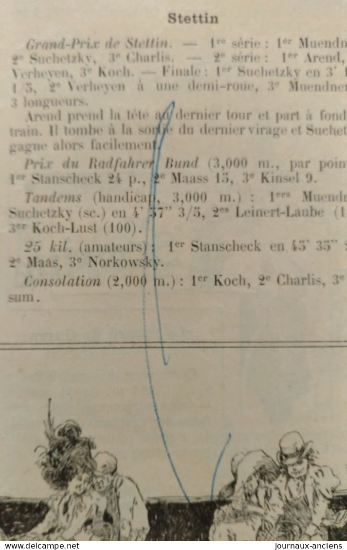 1897 Revue LA BICYCLETTE - LE SPORT EN AMERIQUE - ARTHUR GARDINER - TOM COOPER - EARL KISER - CHAMPIONNAT DE FRANCE