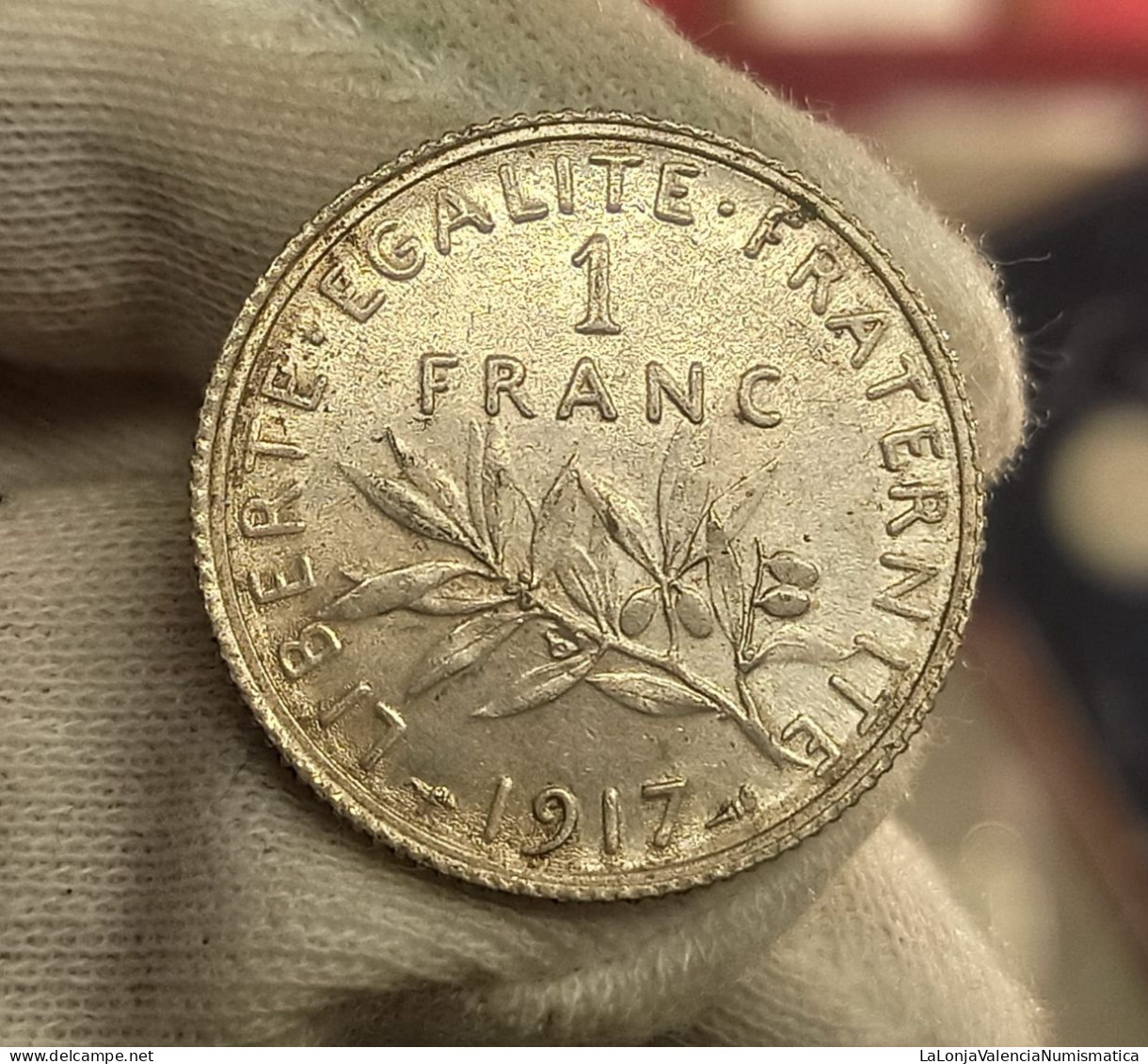 Francia France 1 Franc 1917 Km 844 Plata Ebc/+ Xf/+ - Other & Unclassified