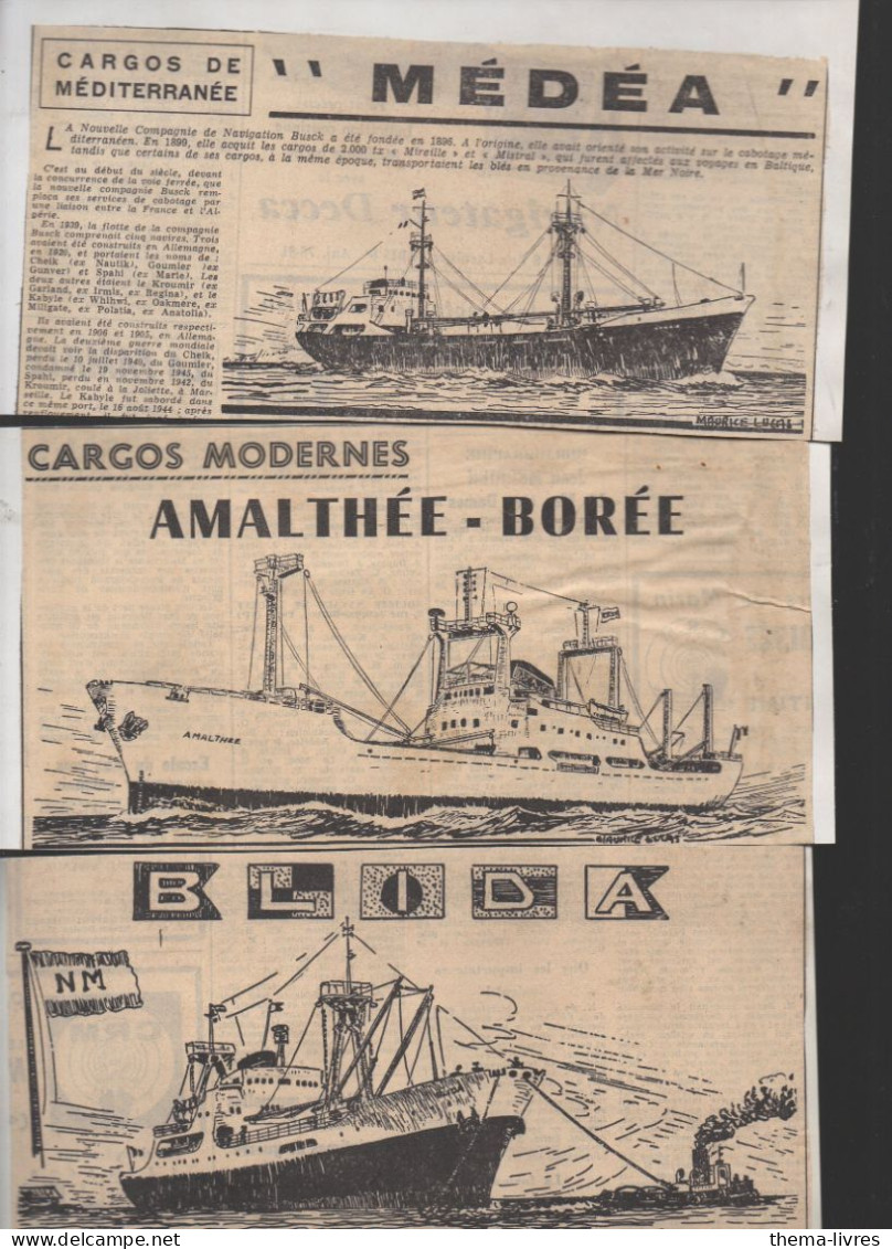 Lot De 10 Coupures De Presse Montrant Des Bateaux Dessinés   (PPP46054) - Andere & Zonder Classificatie