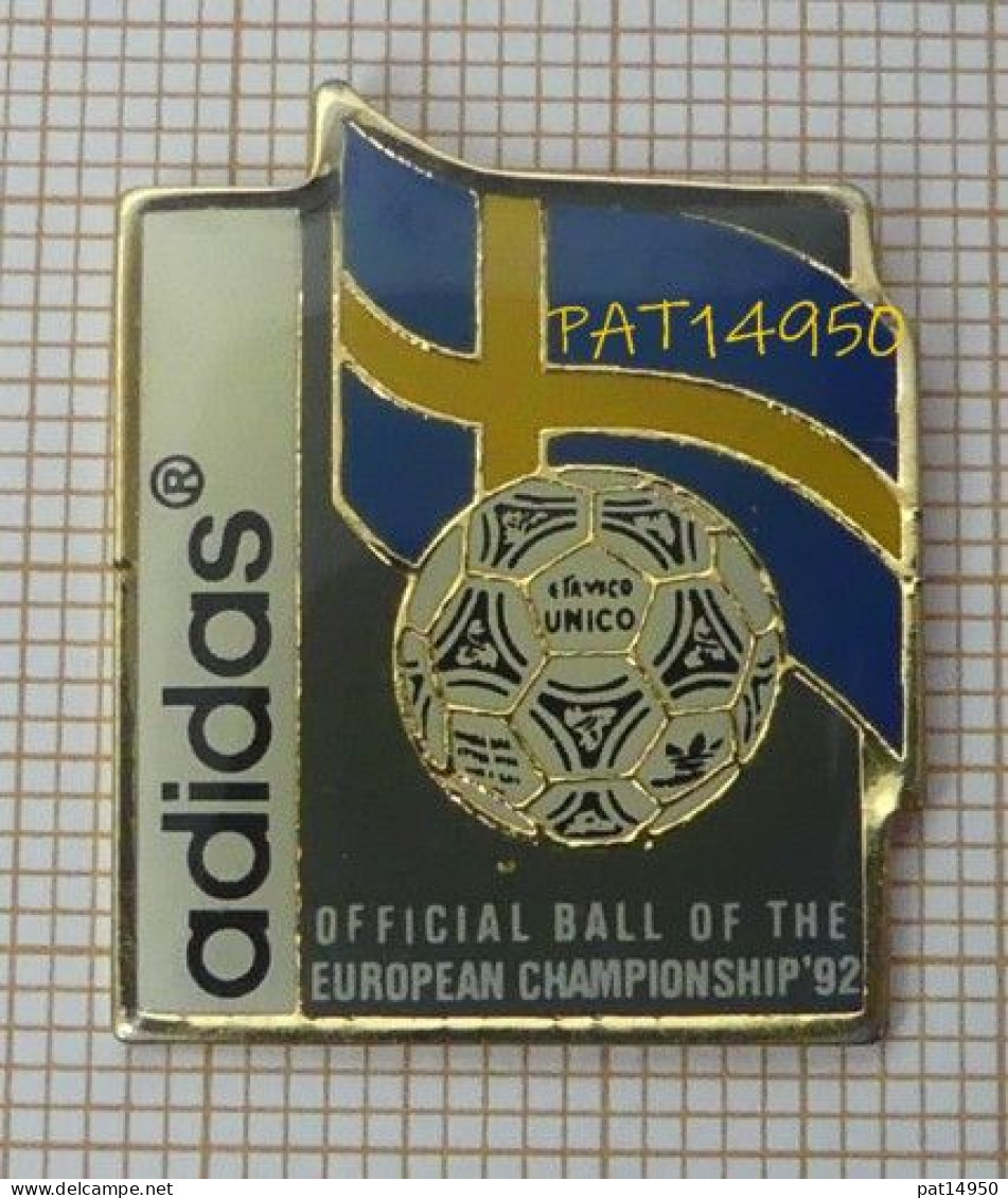 PAT14950 ADIDAS BALLON OFFICIEL DU CHAMPIONNAT D' EUROPE DE FOOTBALL SUEDE 92 FOOT 1992 - Football