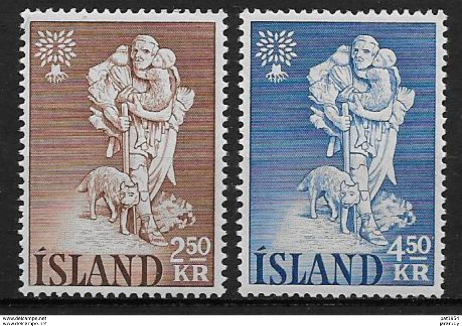 ISLANDIA AÑO REFUGIADO 1960 Yv 299/300 MNH - Nuevos