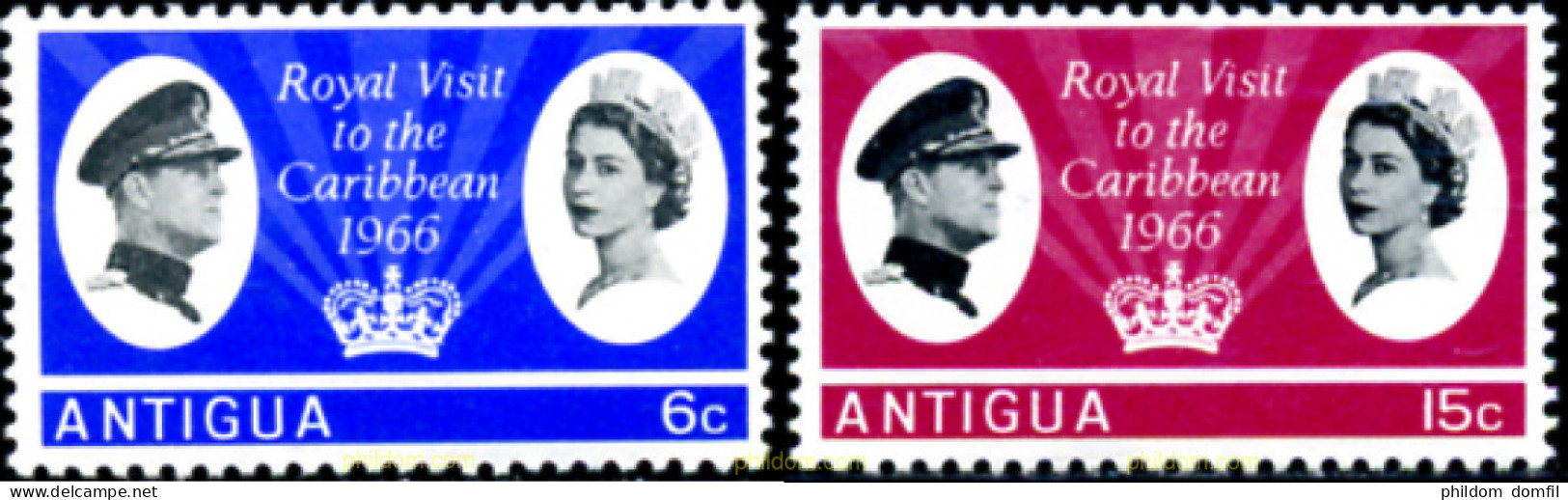 246835 MNH ANTIGUA 1966 VISITA REAL - Other & Unclassified
