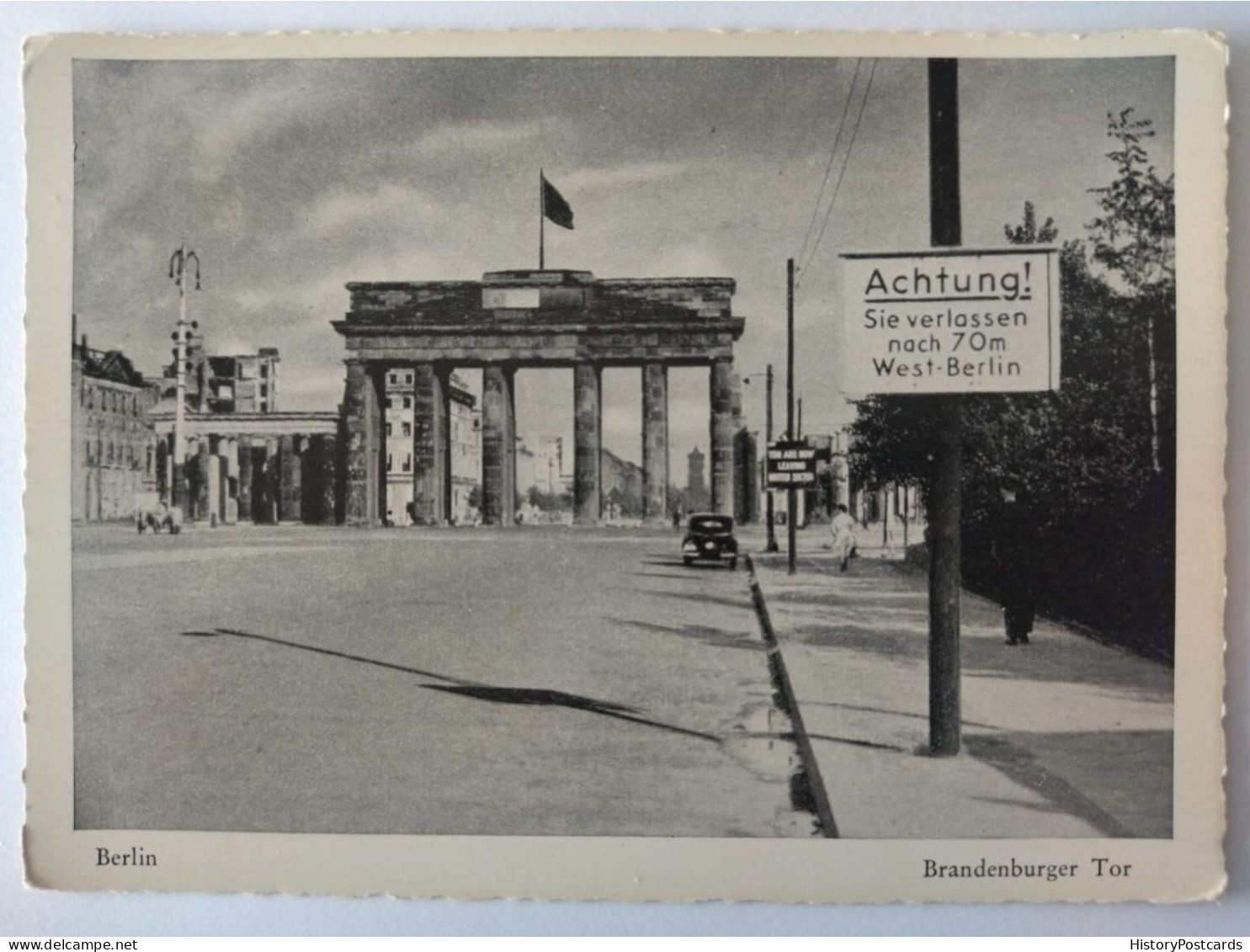 Berlin, Brandenburger Tor, West-Sektor, Kriegsschäden, 1950 - Mitte