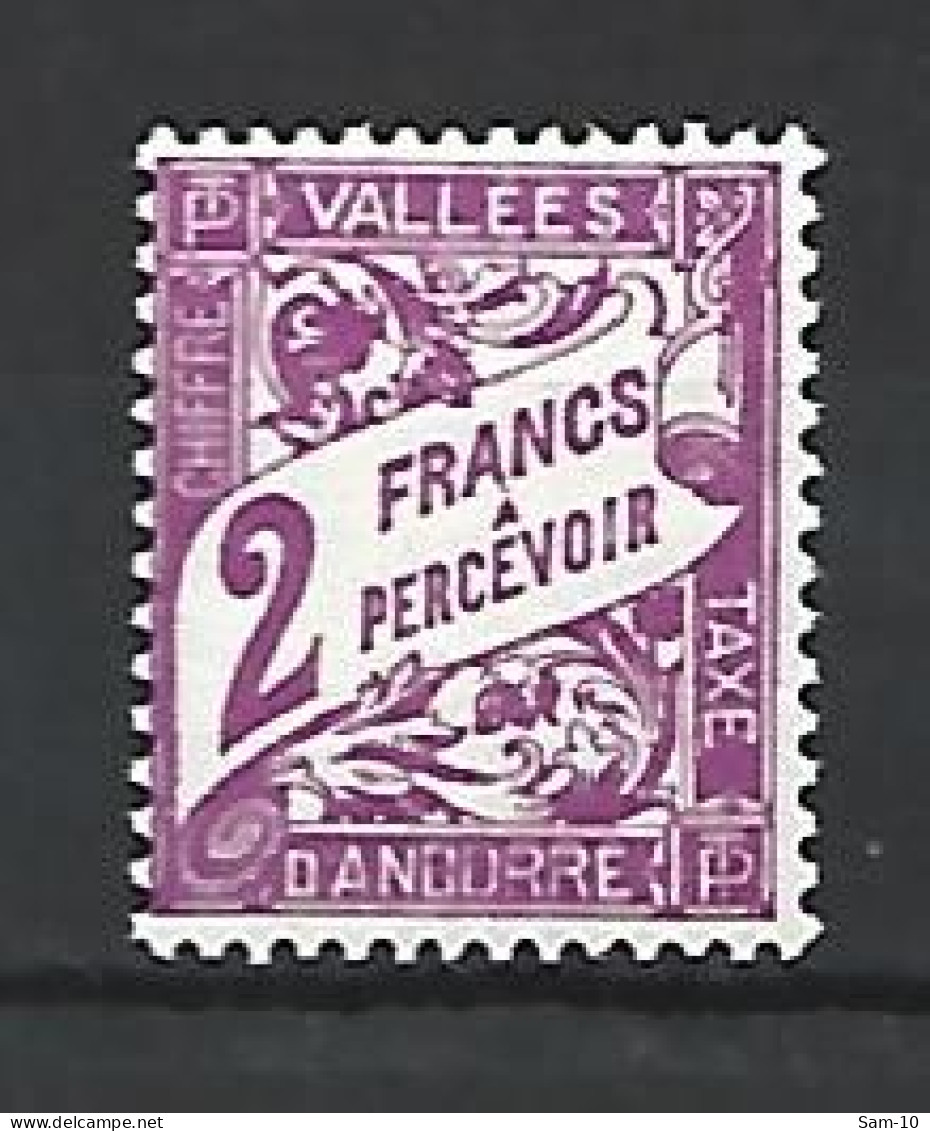 Timbre De Andorre Français  Neuf ** Taxe N 19 - Unused Stamps