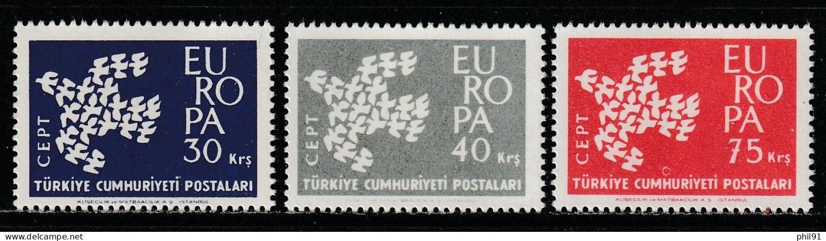 TURQUIE    Europa 1961   N° Y&T  1599 Et 1601  ** - Nuovi