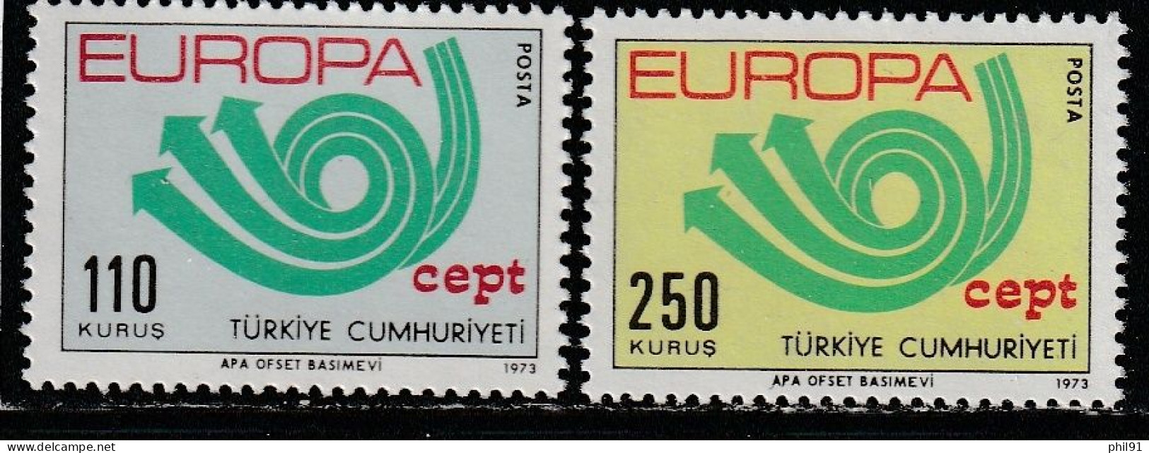 TURQUIE    Europa 1973   N° Y&T  2050 Et 2051  ** - Unused Stamps