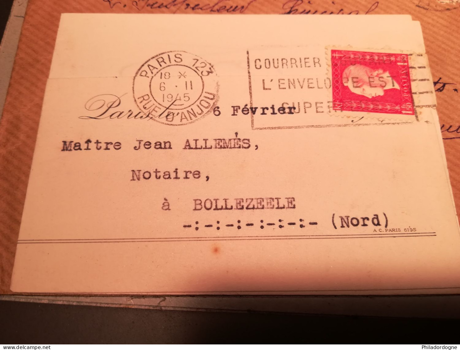 France - lot de 19 enveloppes au type Dulac à étudier - poids 62 grammes