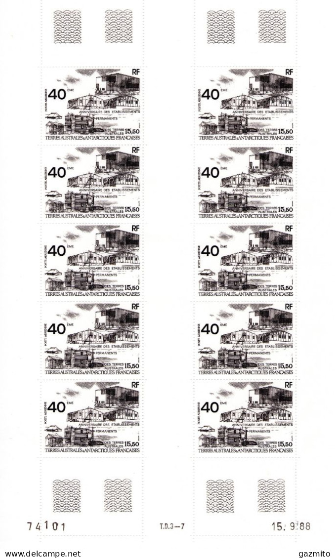 TAAF 1989, 40th Settlements In The Territories - Événements & Commémorations