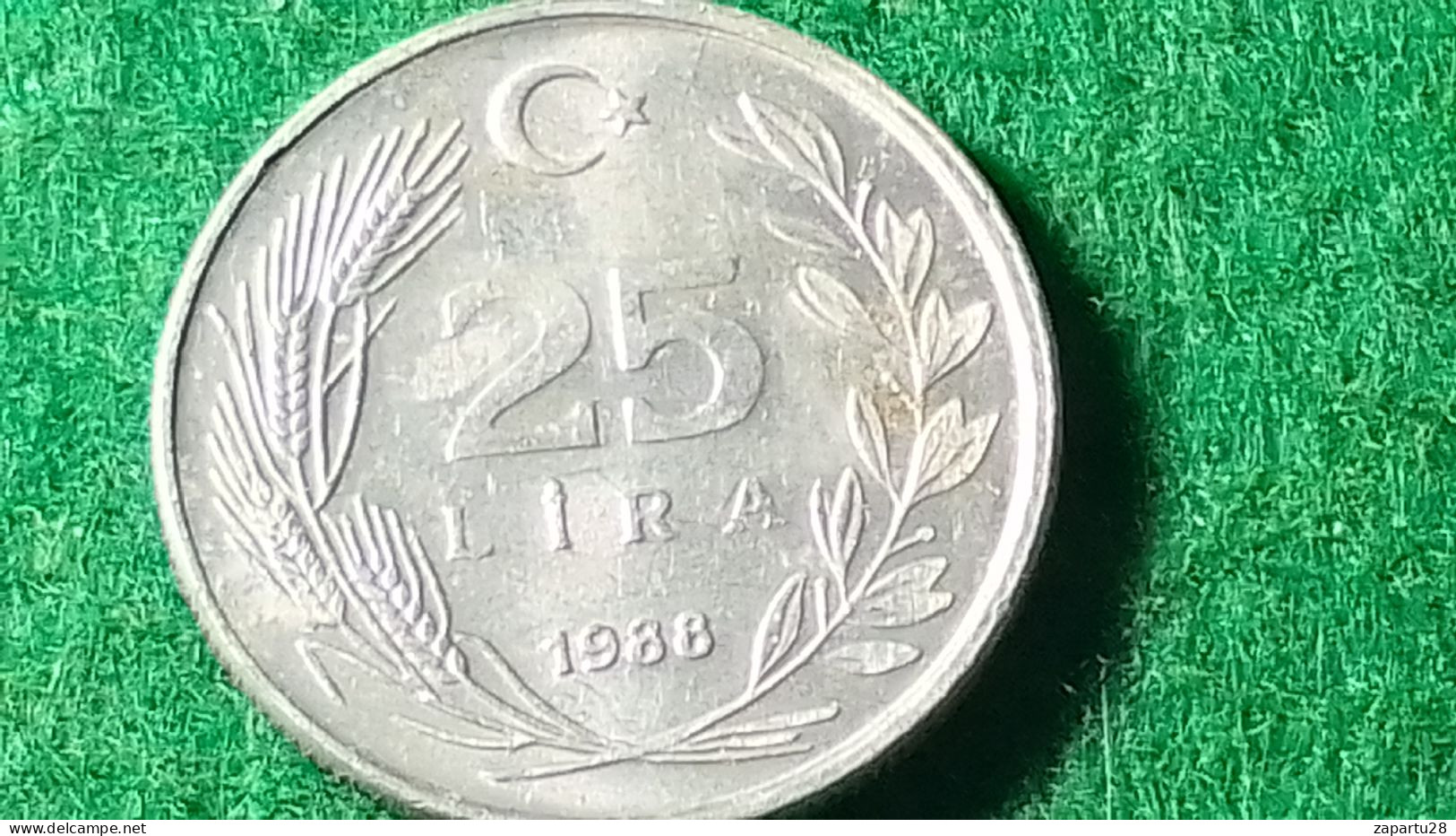 TÜRKİYE 1988--(NİKEL)        25   LİRA - Turquie