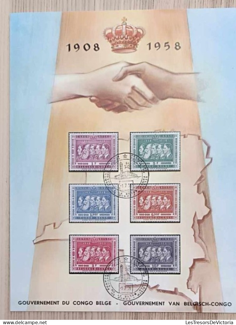 Belgique - Congo Belge - Série Des Rois Belges - 1908 /1958 - Feuillet Spécial - Gouvernement Du Congo - Blocchi