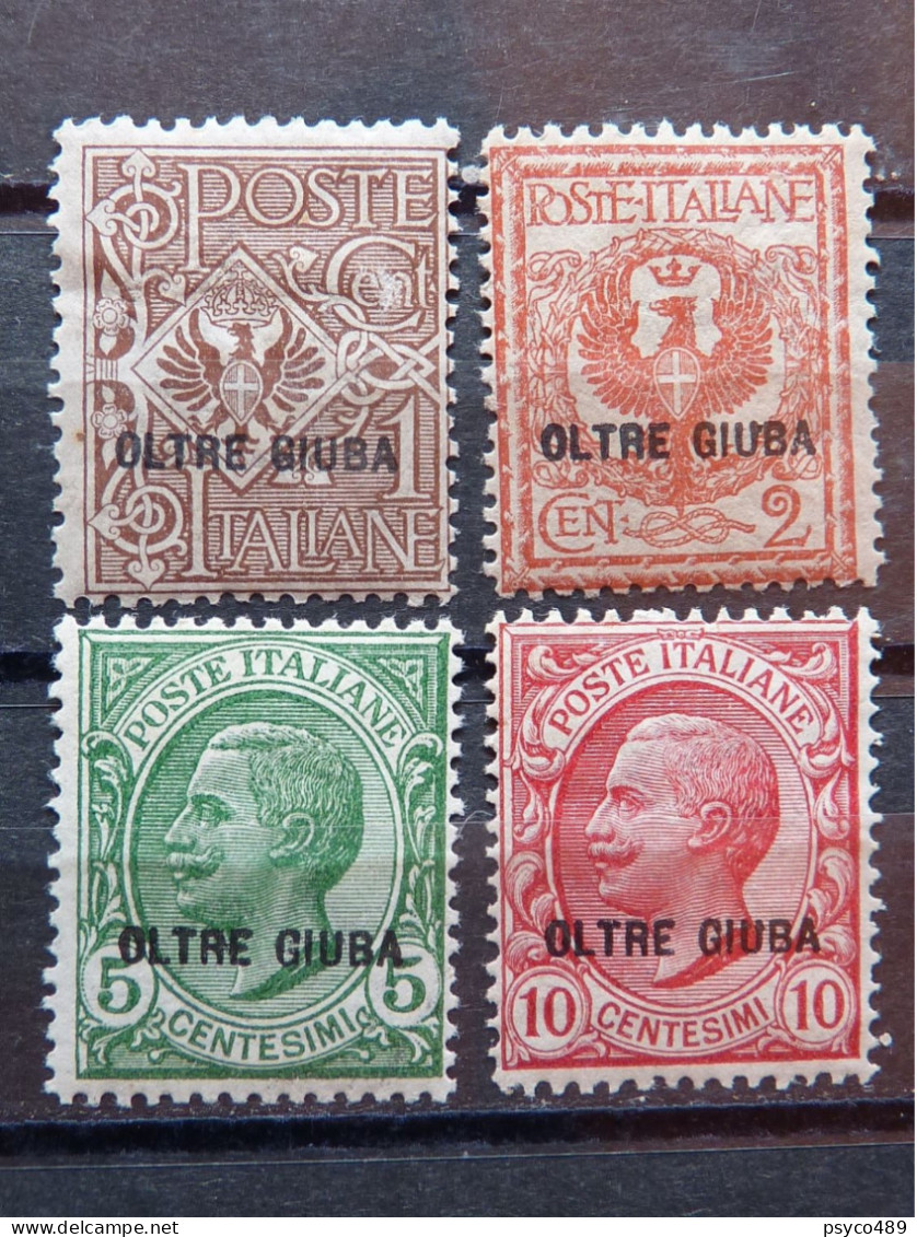 ITALIA Colonie Oltre Giuba -1925- "Soprastampati" 4 Val. MNH** (descrizione) - Oltre Giuba