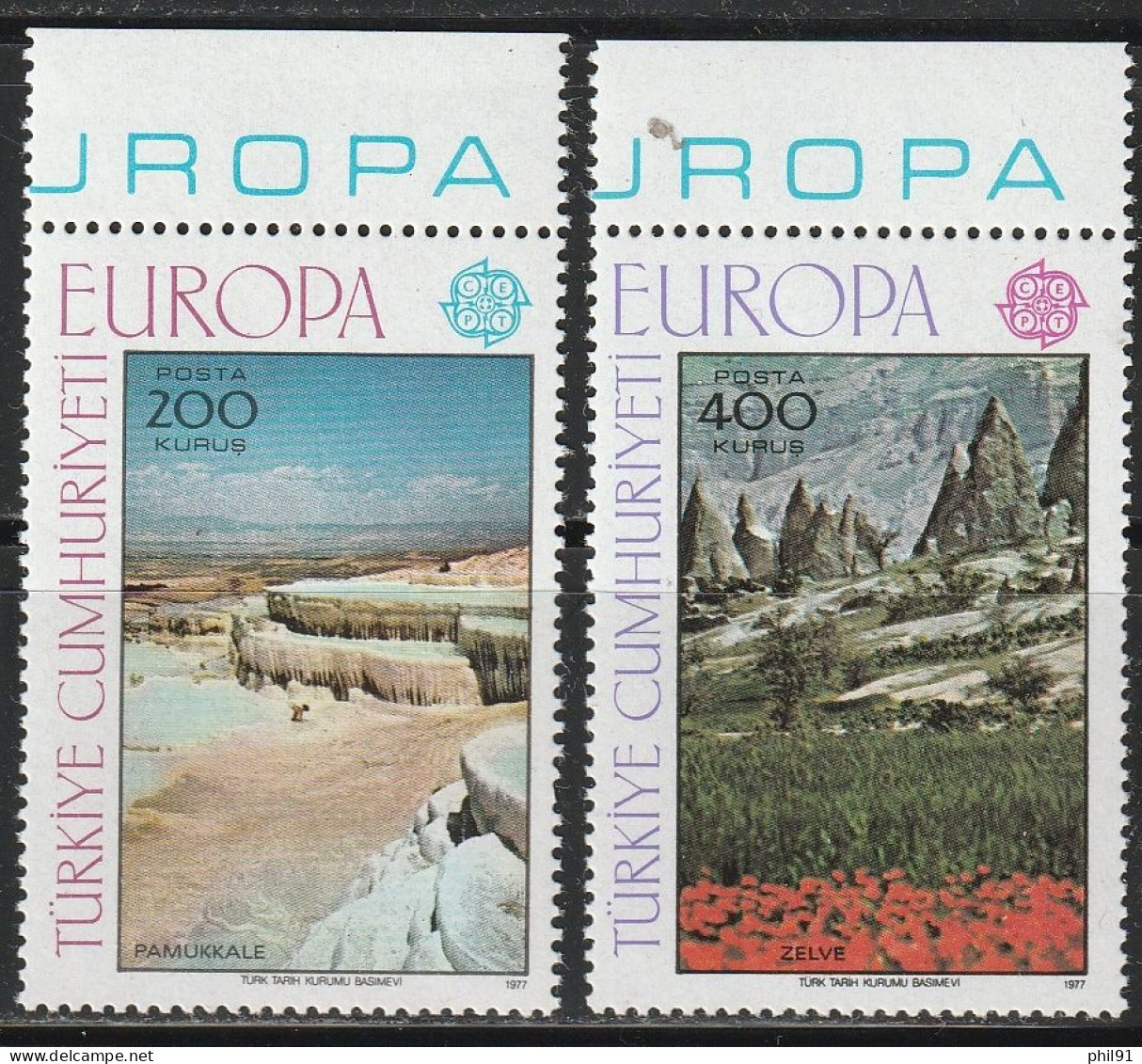 TURQUIE    Europa 1977   N° Y&T  2184 Et 2185  ** - Neufs