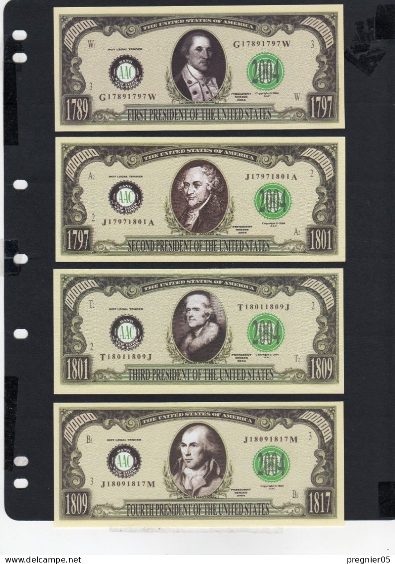 USA - Lot 19 Billets Fantaisie Série Les Présidents NEUF/UNC - Colecciones Lotes Mixtos