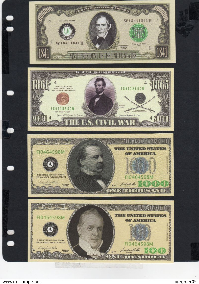 USA - Lot 19 Billets Fantaisie Série Les Présidents NEUF/UNC - Colecciones Lotes Mixtos