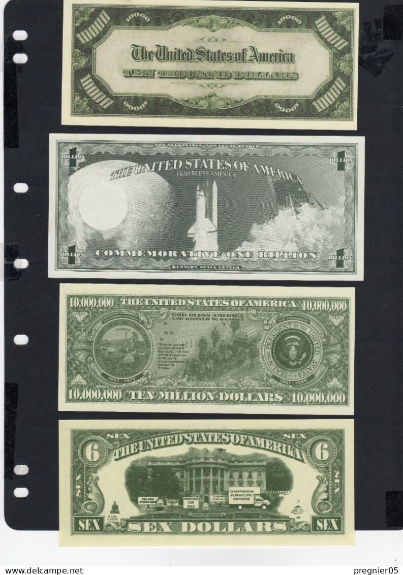 USA - Lot 19 Billets Fantaisie Série Les Présidents NEUF/UNC