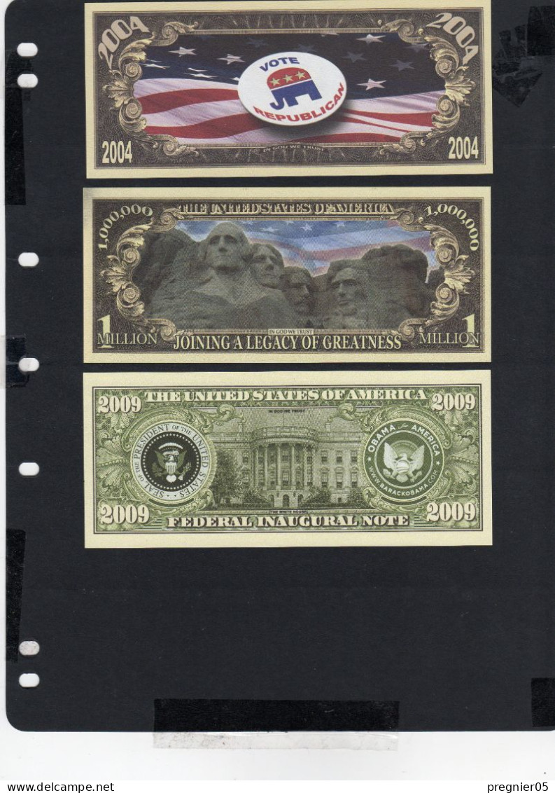 USA - Lot 19 Billets Fantaisie Série Les Présidents NEUF/UNC