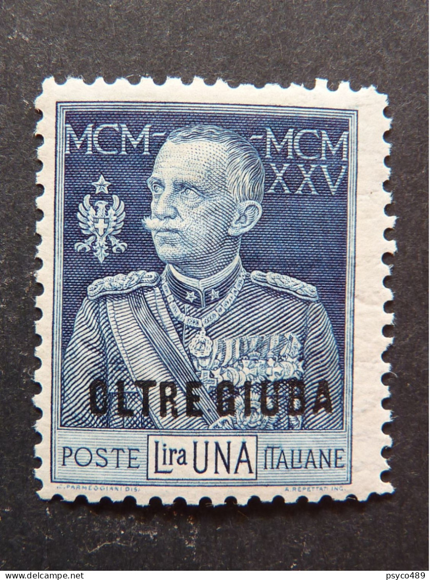 ITALIA Colonie Oltre Giuba -1925-26- "Giubileo" L. 1 Filigrana Lettere 10/10 MNH** (descrizione) - Oltre Giuba
