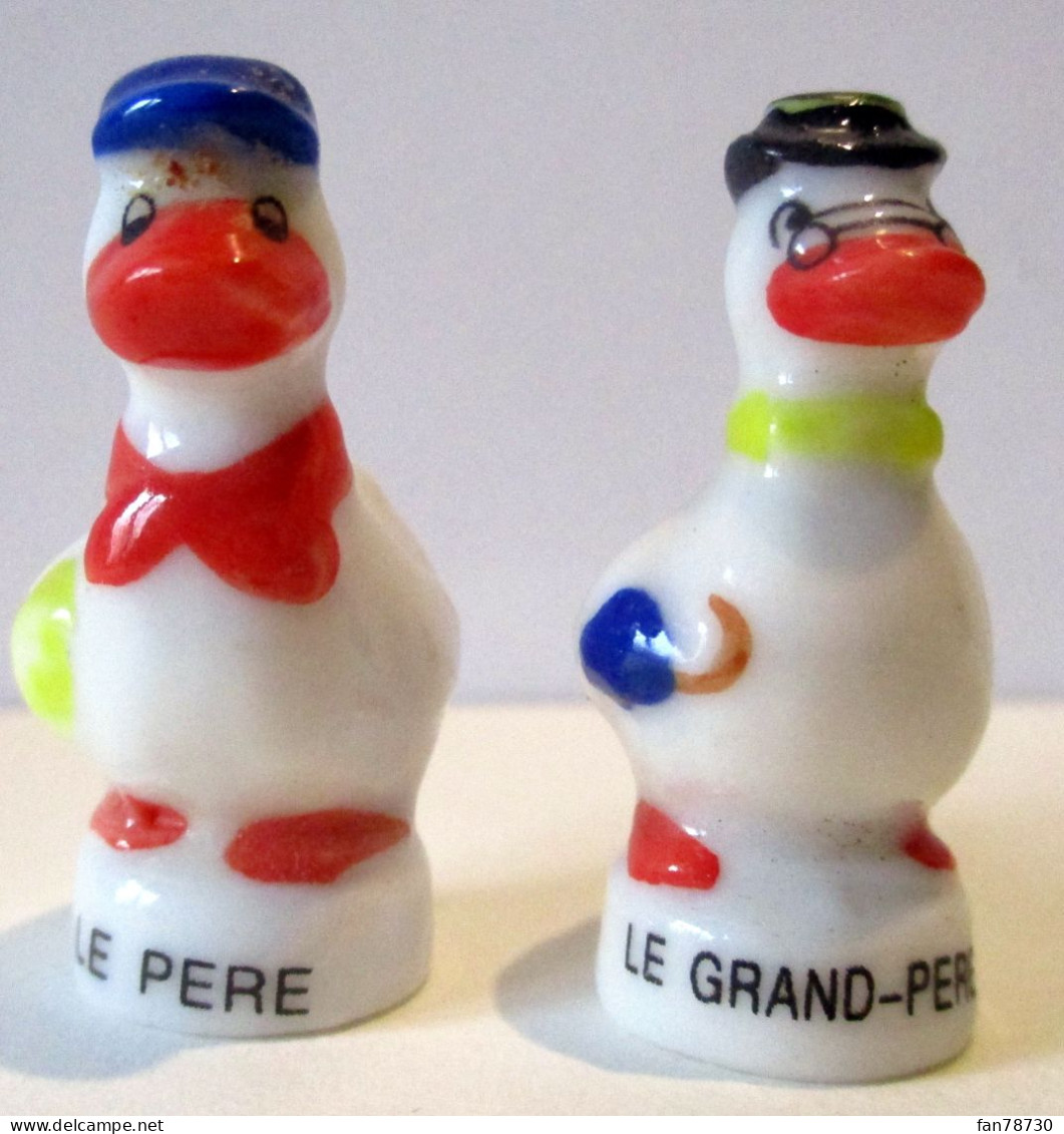 Fèves Brillantes - Canard Pasquier (avec Logo) - Le Père Et Le Grand Père - Frais Du Site Déduits - Animales