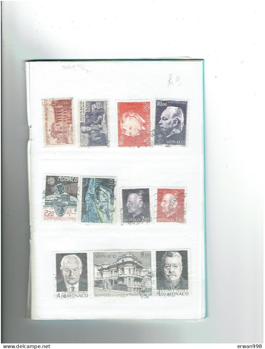 MONACO Lot d'une centaine de timbres oblitérés toutes époques trés bon état 474