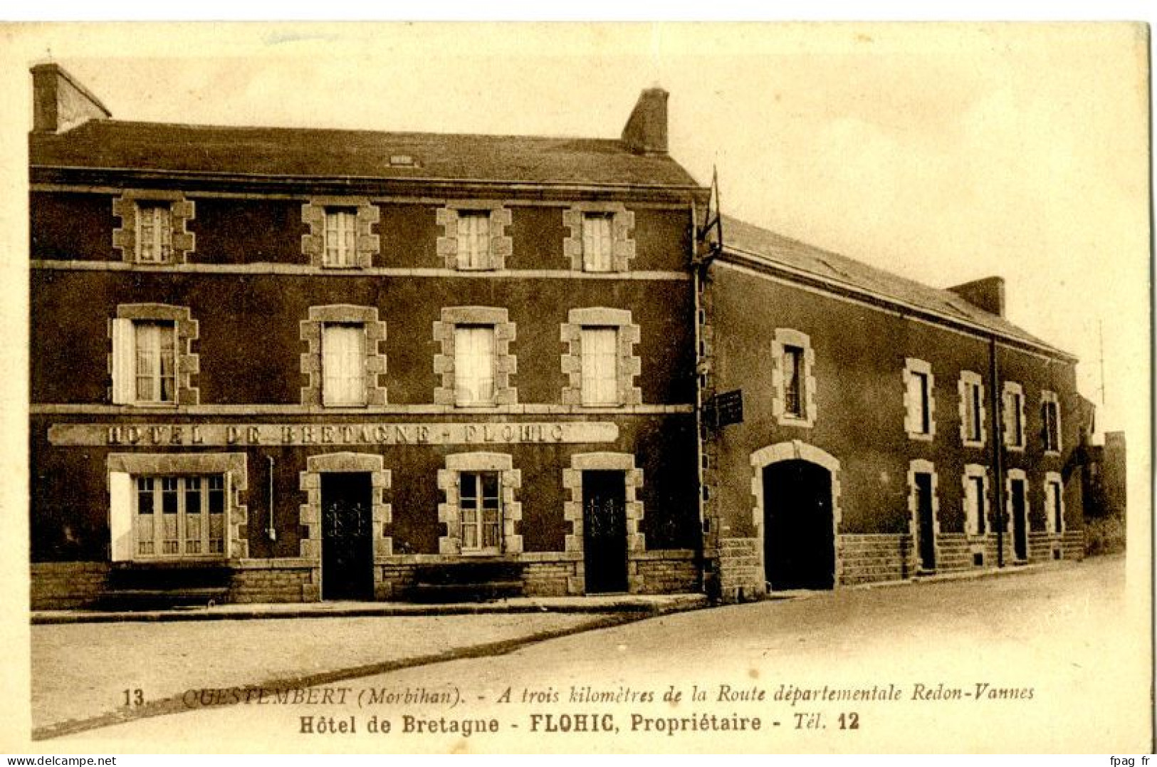 Questembert (56 - Morbihan) - A 3 Km De La Route Départementale Redon-Vannes - Hôtel De Bretagne - Flohic Propriétaire - Questembert