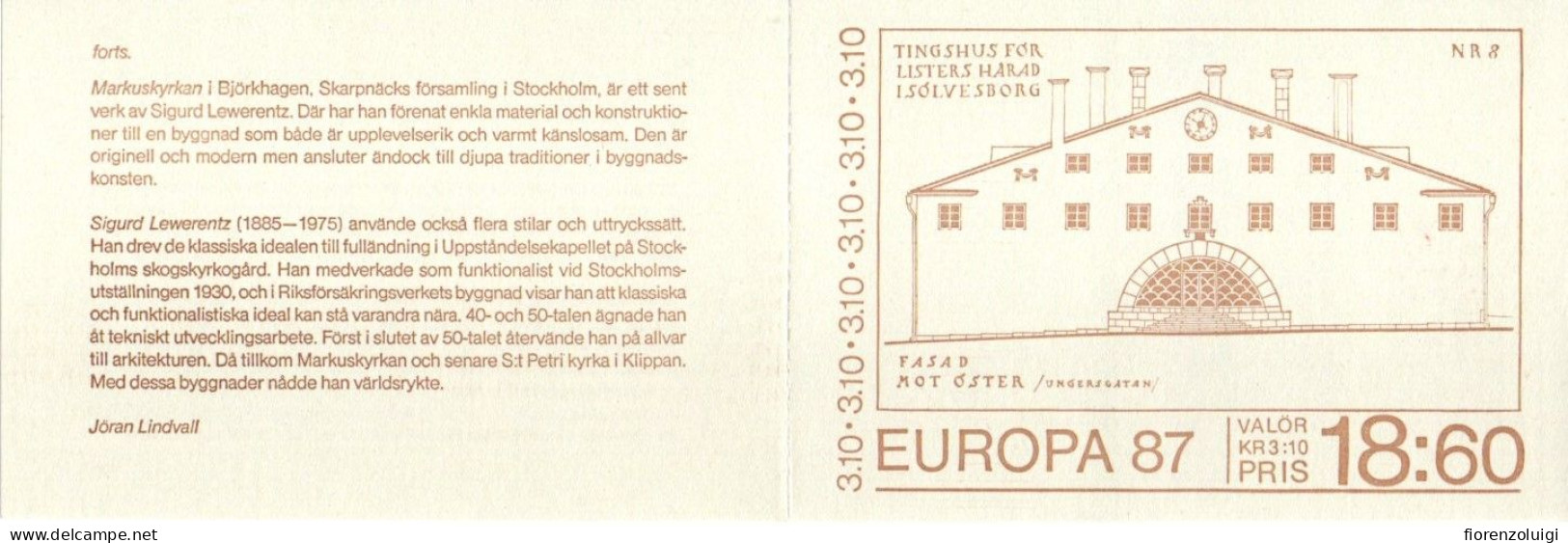 EUROPA CEPT 1987 GIRO COMPLETO LIBRETTI / BOOKLETS MNH** - 1987