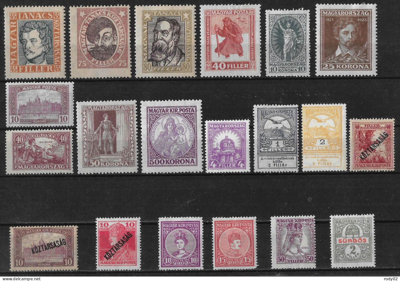 HONGRIE - LOT ANCIENS TIMBRES - NEUF - 2 SCANS - Lotes & Colecciones