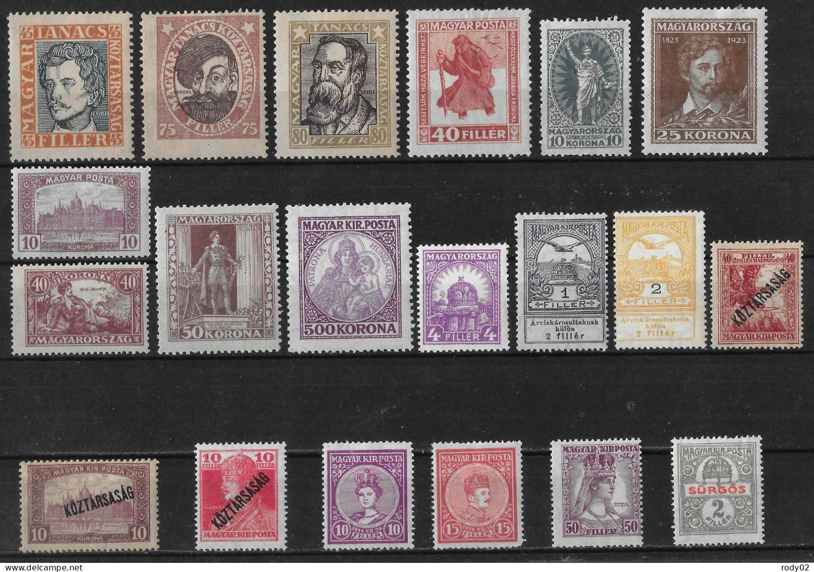 HONGRIE - LOT ANCIENS TIMBRES - NEUF - 2 SCANS - Verzamelingen