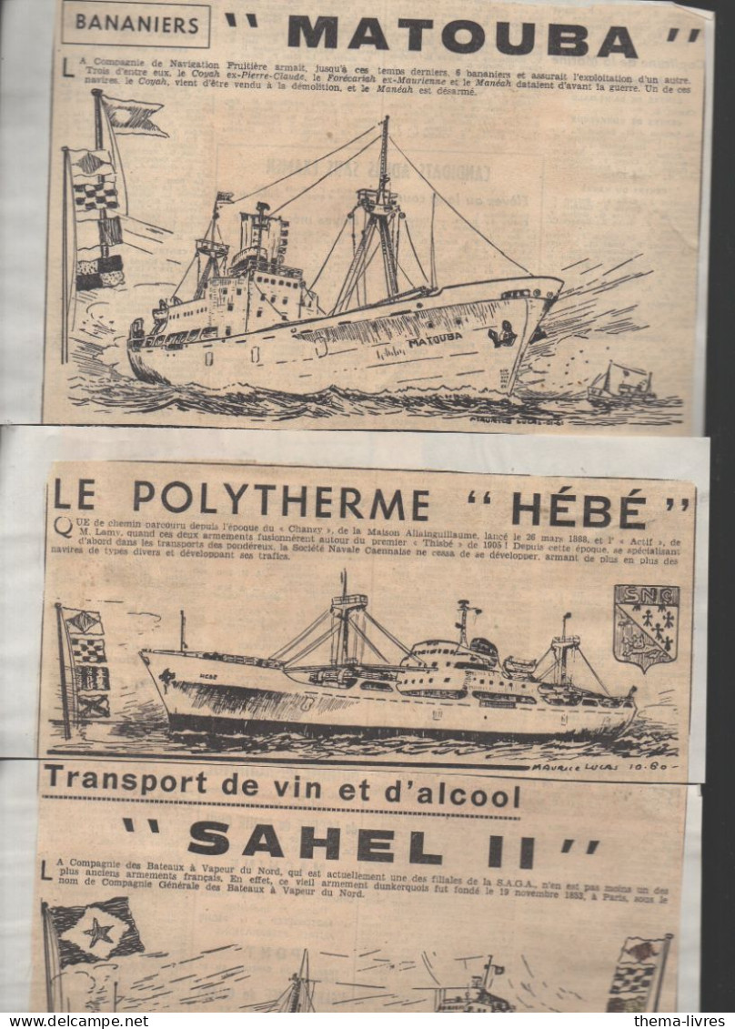 Lot De 10 Coupures De Presse Montrant Des Bateaux Dessinés   (PPP46055) - Autres & Non Classés