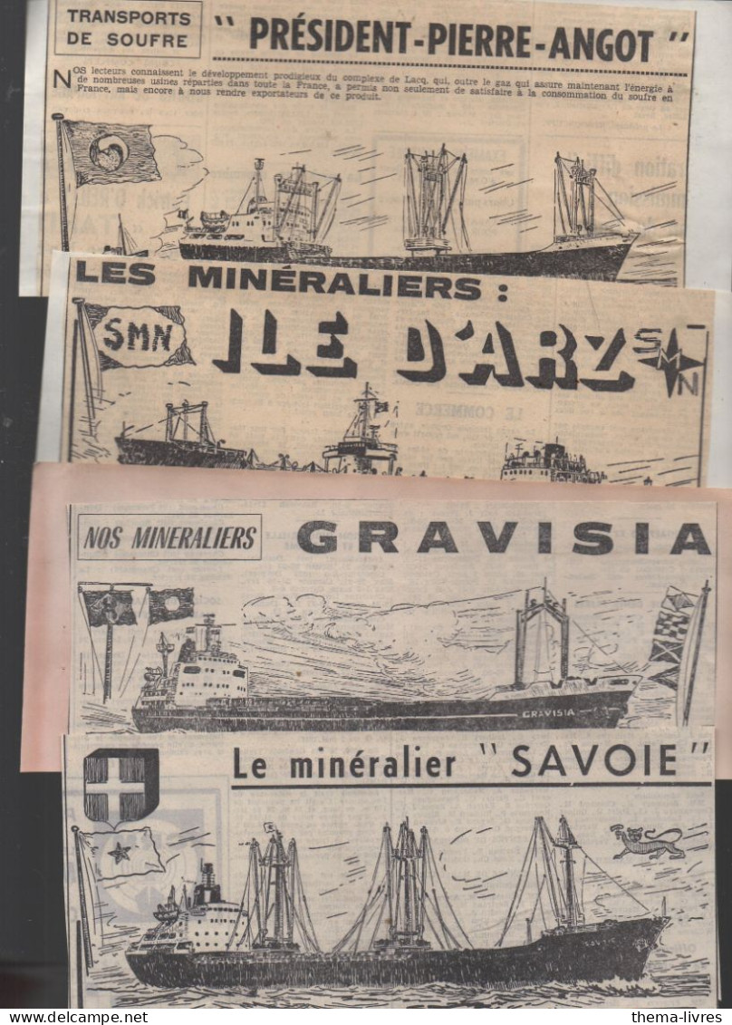 Lot De 10 Coupures De Presse Montrant Des Bateaux Dessinés   (PPP46055) - Andere & Zonder Classificatie