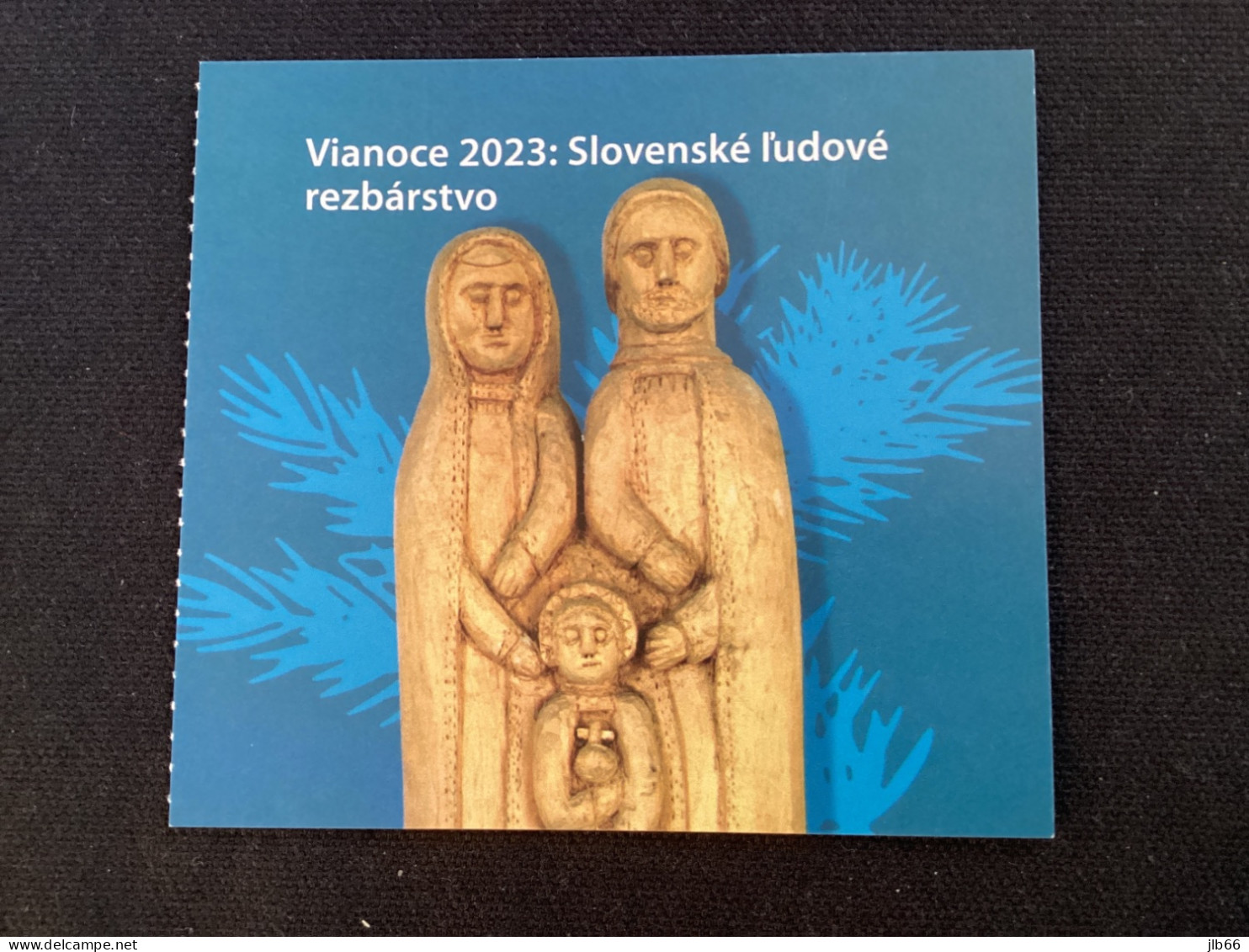 SK 2023 Bloc De 4 Pofis 808 Auto Adhésif Oblitéré LNoël Sculpture Sur Bois Vierge Marie, Joseph Et Le Petit Jésus - Oblitérés