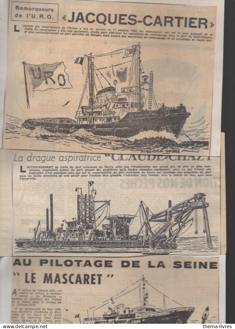 Lot De 15 Coupures De Presse Montrant Des Bateaux Dessinés   (PPP46057 - Sonstige & Ohne Zuordnung