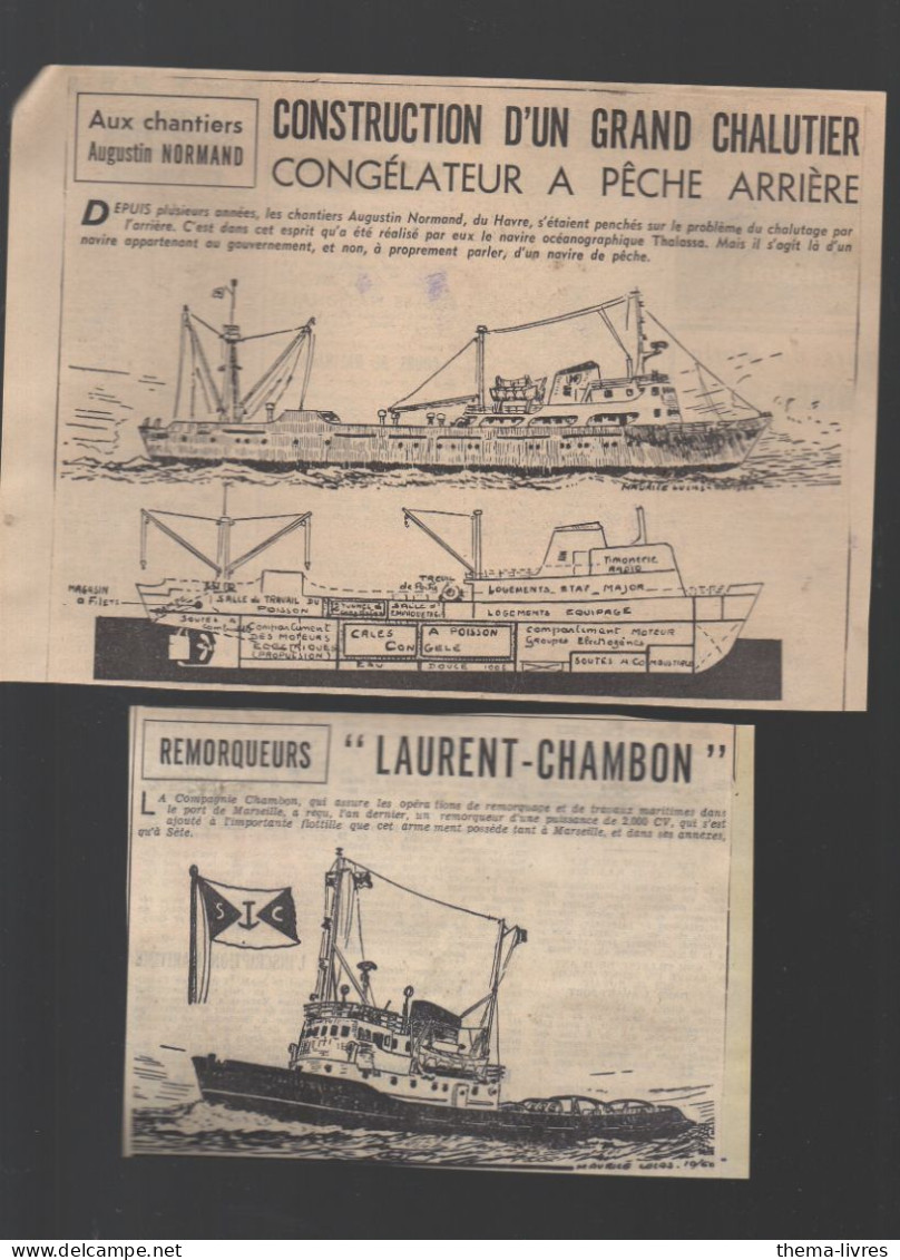 Lot De 15 Coupures De Presse Montrant Des Bateaux Dessinés   (PPP46057 - Autres & Non Classés