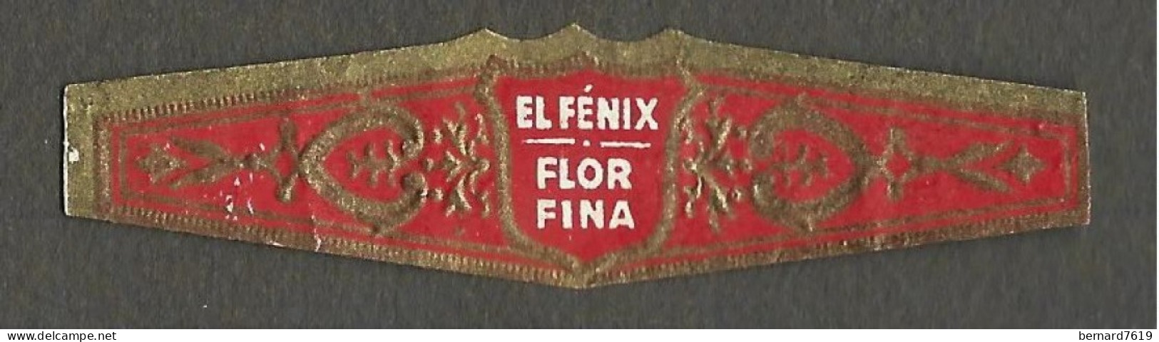 Bague De Cigare   Ancienne  1870 - 1920 - France  - El Fenix  Flor Fina - Bagues De Cigares