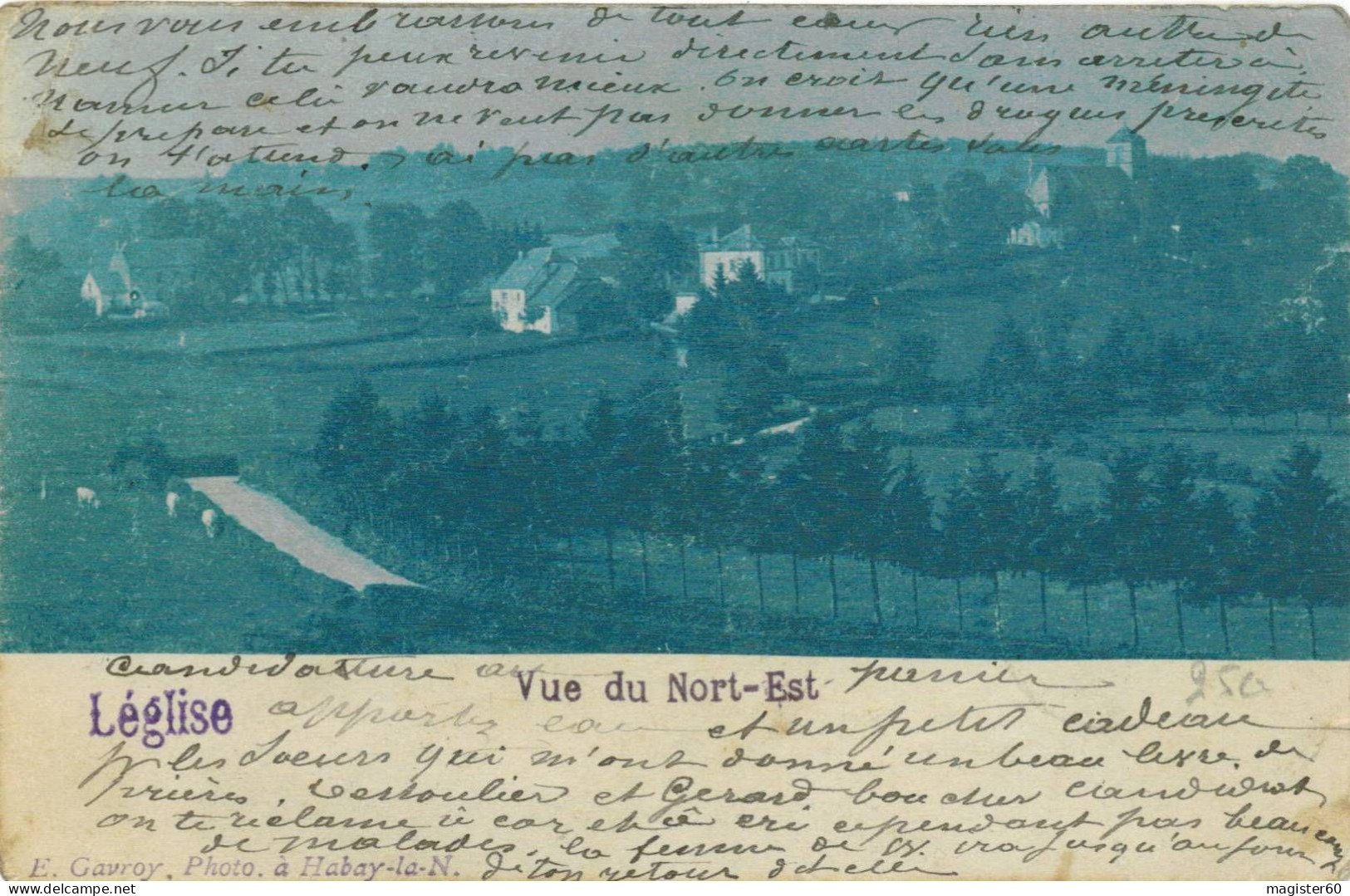 LEGLISE 1901: Carte Photo Gavroy Vue Du Nord-Est (RARE° - Léglise