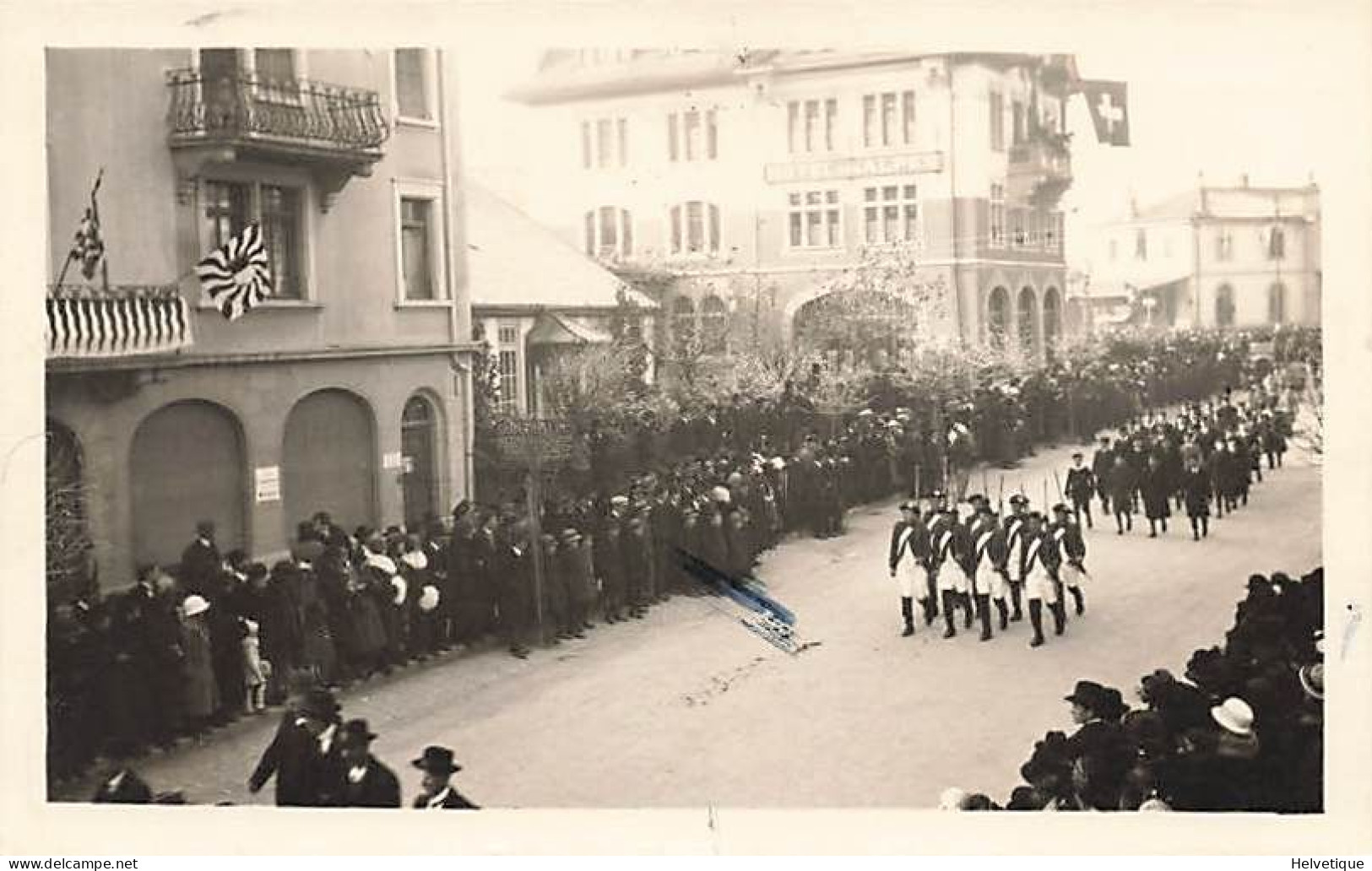 Carte-Photo Bulle Réception De J-M Musy Président De La Confédération 1924 - Bulle